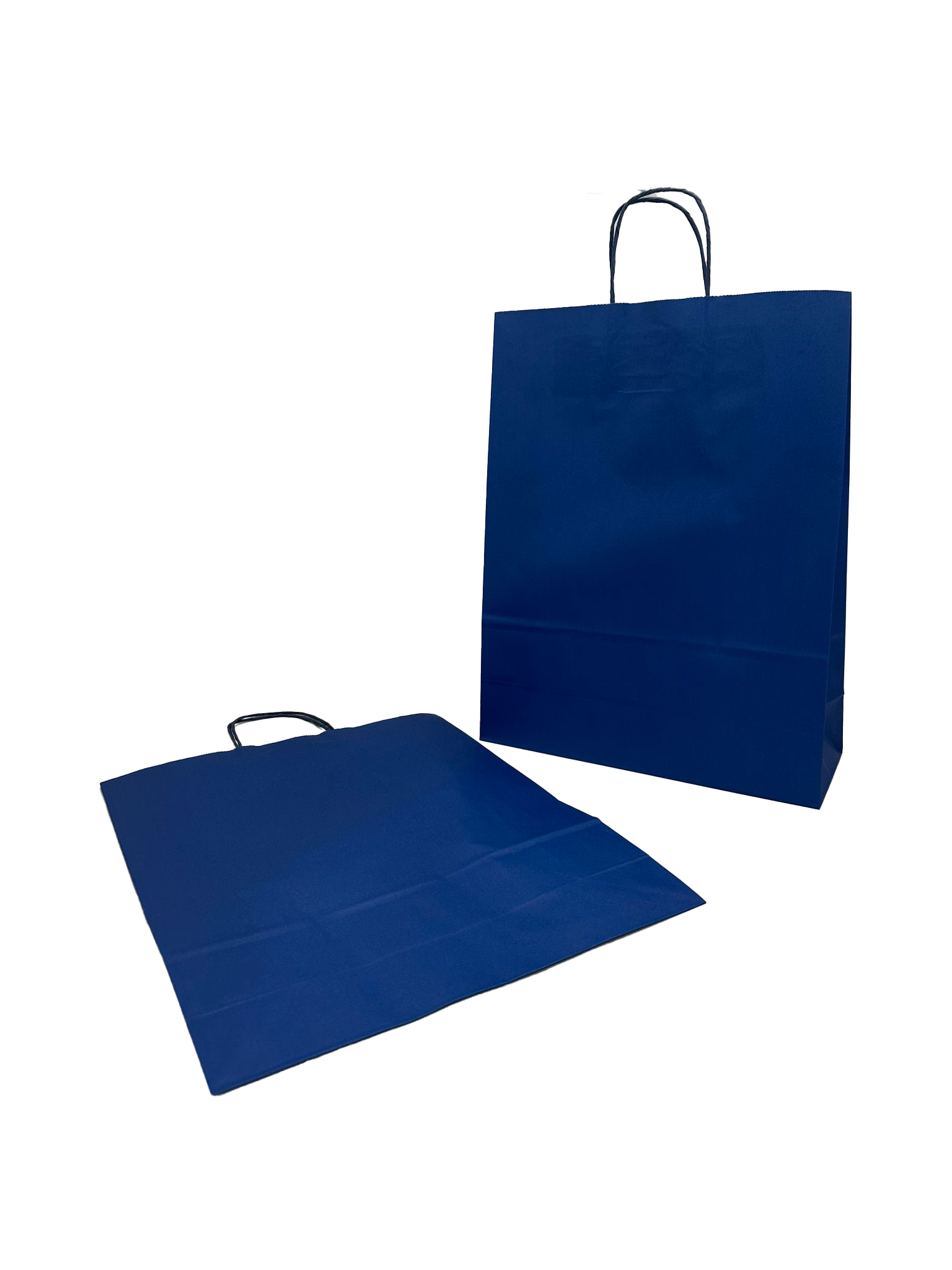 Papiertragetaschen Dunkelblau 32x12x41cm Kraft 100g/m² (50 Stück) [PAM3241DKBL]