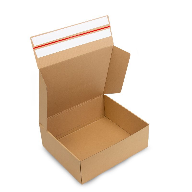 Versandboxen mit Retourenstreifen - Surprise 43x36x15 cm Braun (25 Stück) [FP-VPD068]