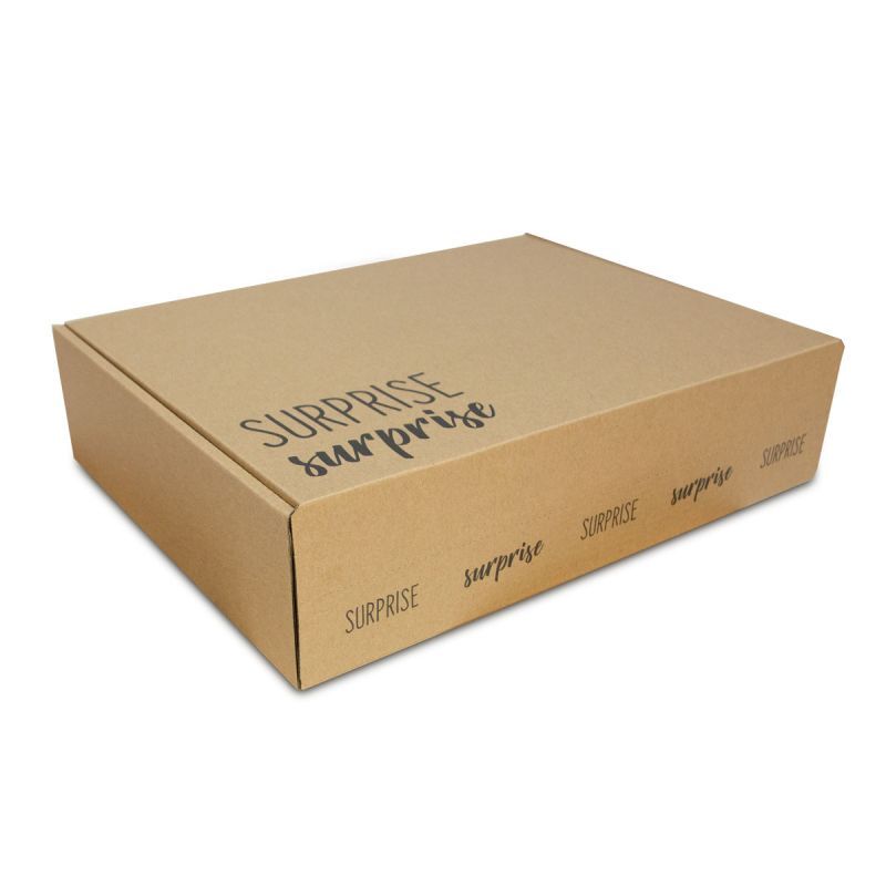 Versandboxen mit Retourenstreifen - Surprise 43x36x15 cm Braun (25 Stück) [FP-VPD068]