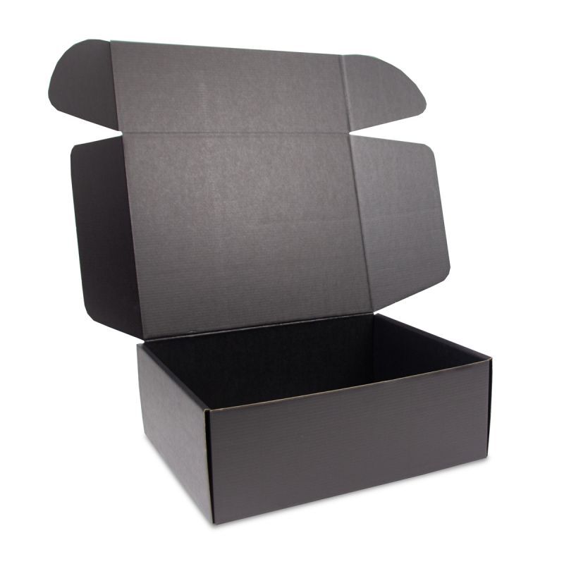 Versandboxen 39x30x14 cm Schwarz (50 Stück) [FP-VPD106]