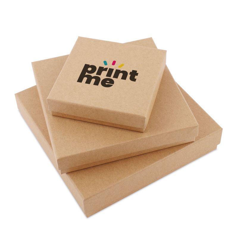 Kraft-Geschenkboxen mit Deckel 20,7x20,7x4,3 cm Braun (20 Stück) [FP-VPL007]