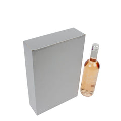 Karton-Weinflaschenboxen 24x8x36 cm Silber (30 Stück) [FP-VWL006]