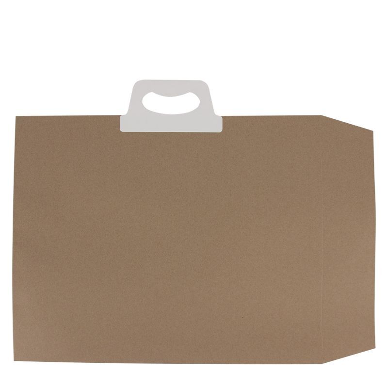 Recycelte Papier-Versandtasche mit Klappverschluss 41x46,5+2x4 cm Braun (100 Stück) [FP-VZP017]