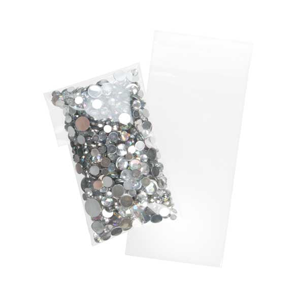 Klappenbeutel 5.1x6.4cm Hochtransparent (100 Stück) [B2X2H]