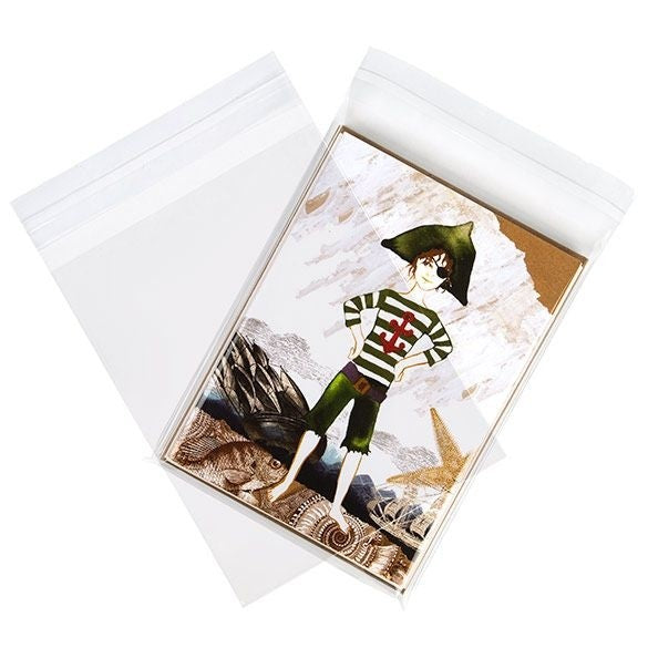 Klappenbeutel 13.5x17.2cm Hochtransparent (100 Stück) [B6B1]