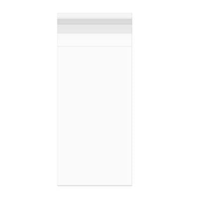 Klappenbeutel 8.5x18cm Hochtransparent (100 Stück) [B37]