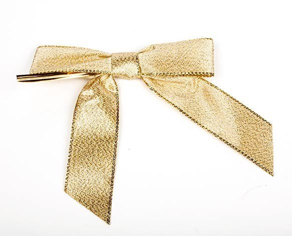 Bows pre-tied Metallic Gold 2.2cm