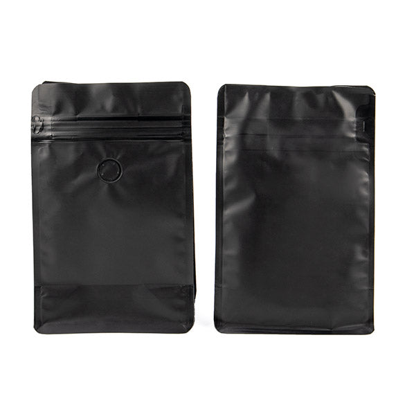 Kaffee Klappenbeutel Matt Schwarz 12,7x7,9x20,3 cm (50 Stück) [BBC2MB]