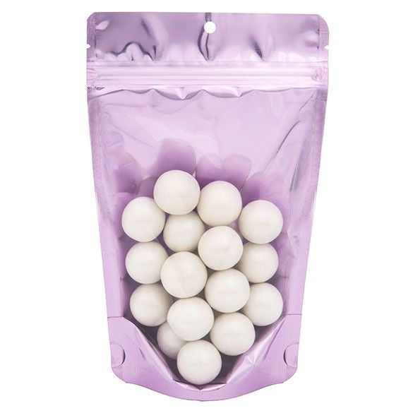 Standbodenbeutel Transparent/Lavendel 13x7.9x20.6cm | 113 Gramm (100 Stück) [ZBGB3LV]