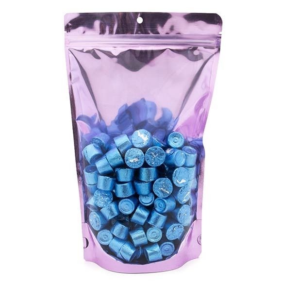 Standbodenbeutel Transparent/Lavendel 17.1x8.9x28.6cm | 340 Gramm (100 Stück) [ZBGB4LV]