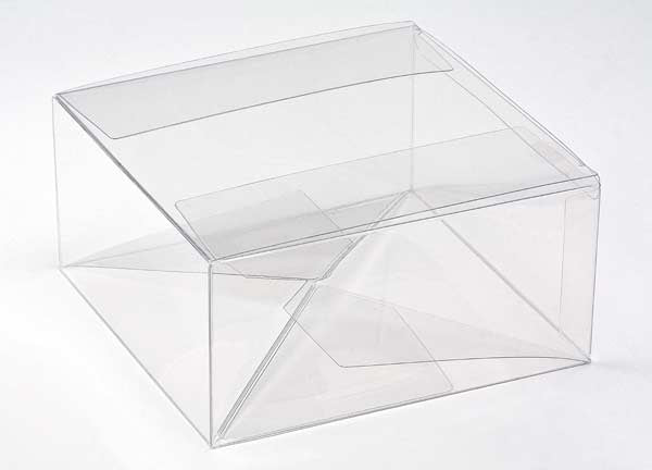 Klarsichtschachteln 15.9x15.9x7.6cm mit Automatikboden (25 Stück) [PLB173]