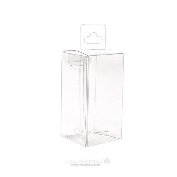 Klarsichtschachteln 4.3x4.3x8.6cm Transparent mit Aufhängeloch (25 Stück) [CHFB323]