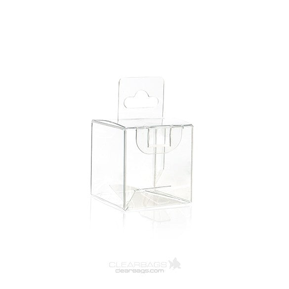 Klarsichtschachteln 4.3x4.3x4.4cm Transparent mit Aufhängeloch (25 Stück) [CHFB324]