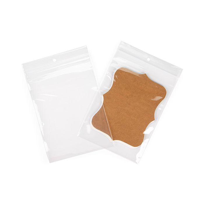 Druckverschlussbeutel mit Runden Loch 12,7x17,8 cm PE 100 Mikron (100 Stück) [CEZ4R57]