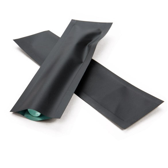 Plastikbeutel Mattschwarz 3.8x12.7cm Verschweißbar (100 Stück) [CRB5B]