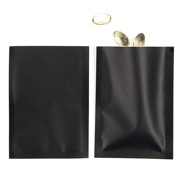 Kunststoffbeutel Mattschwarz 6,4x8,9cm Manipulationssicher und mit Hitze Verschweißbar (100 Stück) [CRB1B]