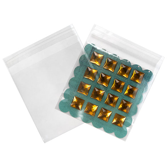Umweltfreundliche Beutel 13.8x13.3cm Transparent - Premium (100 Stück) [GC5X5]