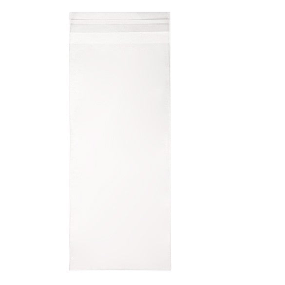 Klappenbeutel 11x24cm Hochtransparent (100 Stück) [B49]