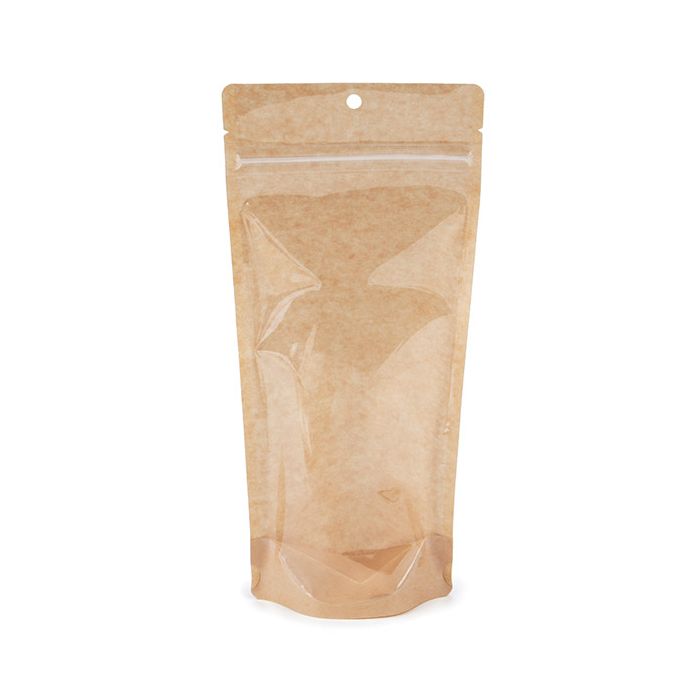 Standbodenbeutel Kraft 10.8x6x23.8 (100 Stück) [ZBGKC1N]