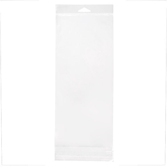 Headerbeutel Transparent 13.5x30.5cm Wiederverschließbar (100 Stück) [HB512]