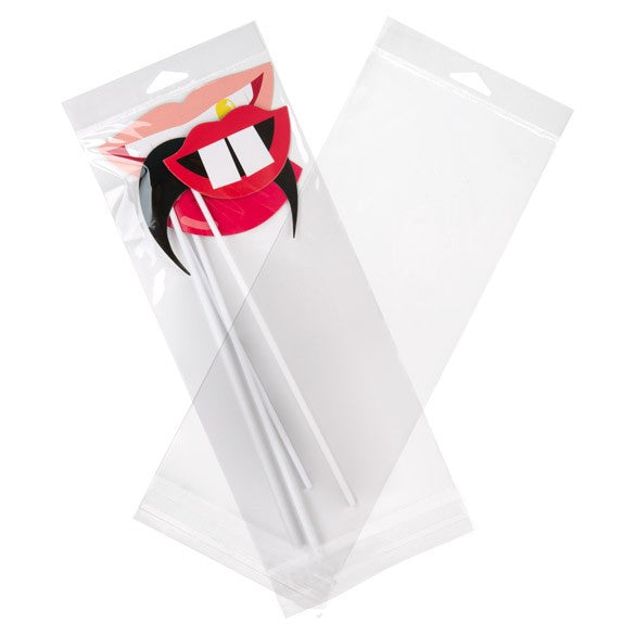 Headerbeutel Transparent 13.5x30.5cm Wiederverschließbar (100 Stück) [HB512]
