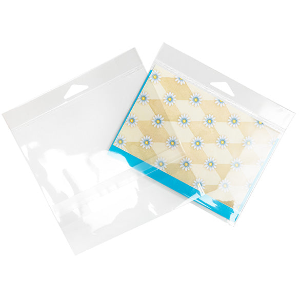 Headerbeutel Transparent 15.9x11.4cm mit Schutzverschluss (100 Stück) [HB46PC]