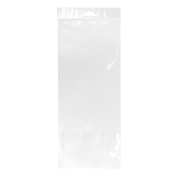 Headerbeutel Transparent 12.2x25.4cm mit Schutzverschluss (100 Stück) [HB49XPC]