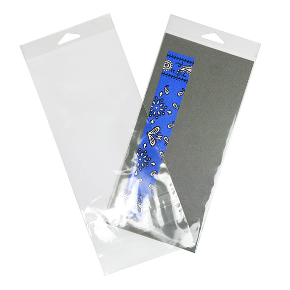 Headerbeutel Transparent 12.2x25.4cm mit Schutzverschluss (100 Stück) [HB49XPC]