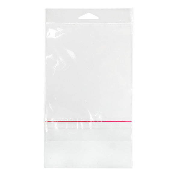 Headerbeutel Transparent 12.5x16.7cm mit Schutzverschluss (100 Stück) [HB65PC]