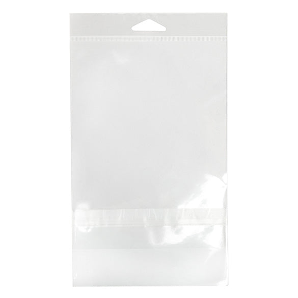 Headerbeutel Transparent 13.8x18.4cm mit Schutzverschluss (100 Stück) [HB75PC]
