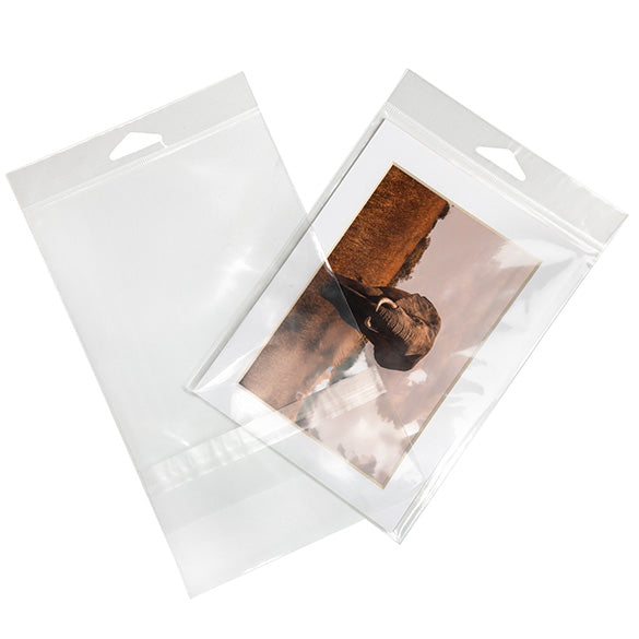 Headerbeutel Transparent 13.8x18.4cm mit Schutzverschluss (100 Stück) [HB75PC]