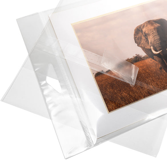 Headerbeutel Transparent 13.8x18.4cm mit Schutzverschluss (100 Stück) [HB75PC]