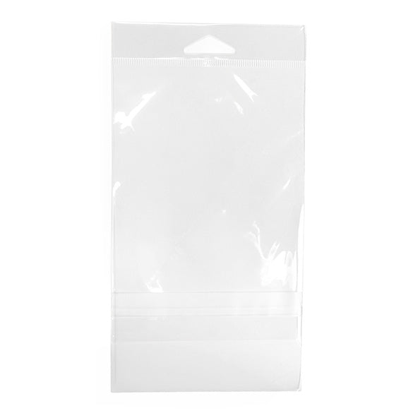Headerbeutel Transparent 10.8x15.6cm mit Schutzverschluss (100 Stück) [HB4X6PC]