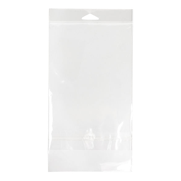 Headerbeutel Transparent 14.4x21.7cm mit Schutzverschluss (100 Stück) [HB59SPC]