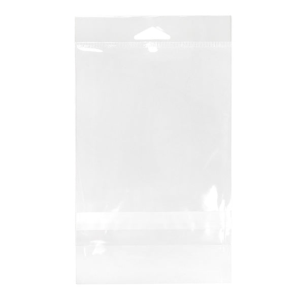 Headerbeutel Transparent 12.4x15.2cm mit Schutzverschluss (100 Stück) [HB5B1PC]