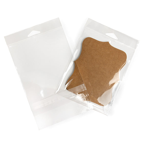Headerbeutel Transparent 12.4x15.2cm mit Schutzverschluss (100 Stück) [HB5B1PC]