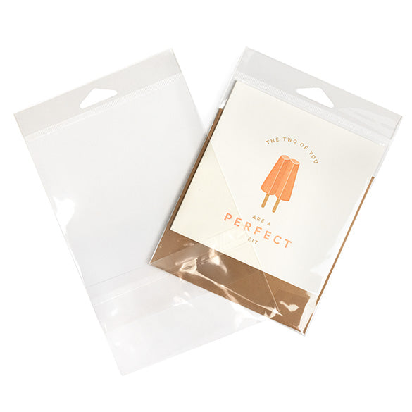 Headerbeutel Transparent 12.7x15.2cm mit Schutzverschluss (100 Stück) [HB5B2PC]