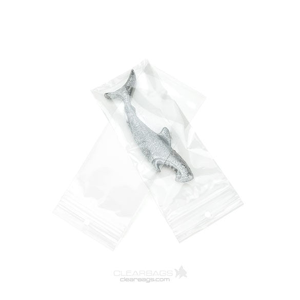 Druckverschlussbeutel mit Aufhängeloch 7.5x18cm Transparent PP 50 Mikron (100 Stück) [ZR37]