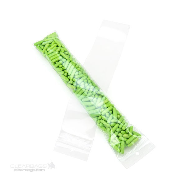 Druckverschlussbeutel mit Euroloch 5x30.5cm Transparent PP 50 Mikron (100 Stück) [ZR212]