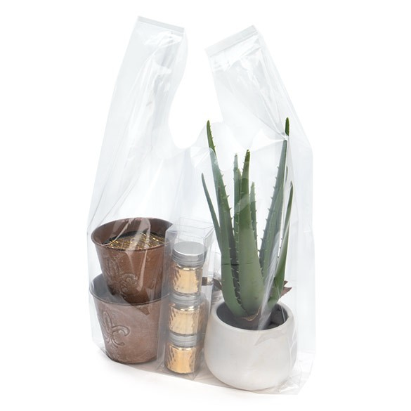 Polytragetaschen Transparent 30.5x17.8x55.9cm (100 Stück) [CHB4]