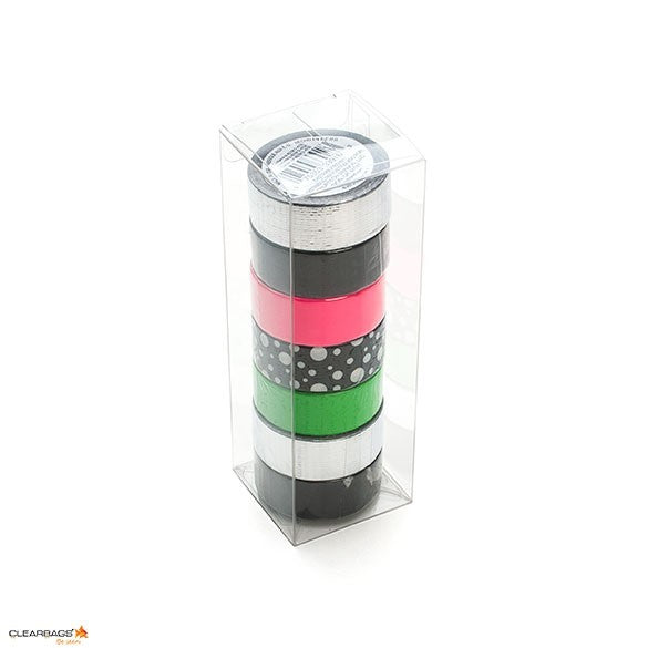 Klarsichtschachteln 5.1x5.1x15.2cm mit Automatikboden (25 Stück) [PLB137]