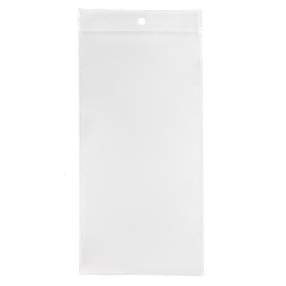 Druckverschlussbeutel mit Aufhängeloch 12.5x20.5cm Transparent PP 75 Mikron (100 Stück) [Z3R48]
