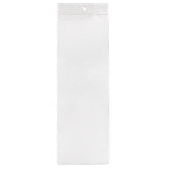 Druckverschlussbeutel mit Aufhängeloch 10x30.5cm Transparent PP 100 Mikron (100 Stück) [Z4R412]