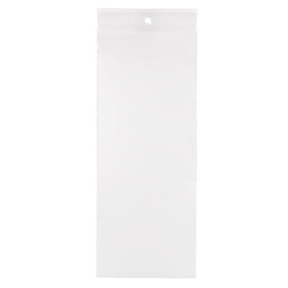Druckverschlussbeutel mit Aufhängeloch 10x25.5cm Transparent PP 50 Mikron (100 Stück) [ZR410]