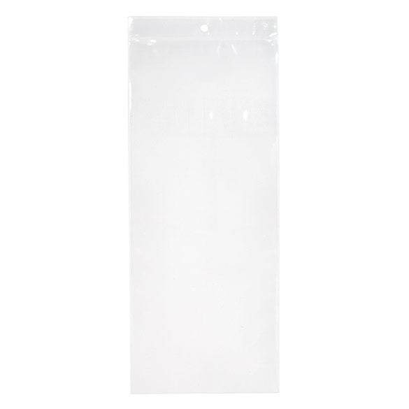 Druckverschlussbeutel mit Aufhängeloch 12.5x30.5cm Transparent PP 50 Mikron (100 Stück) [ZR512]