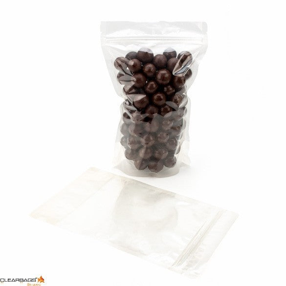 Standbodenbeutel Transparent 14.6x7.9x23cm | 170 Gramm (100 Stück) [ZBG58]