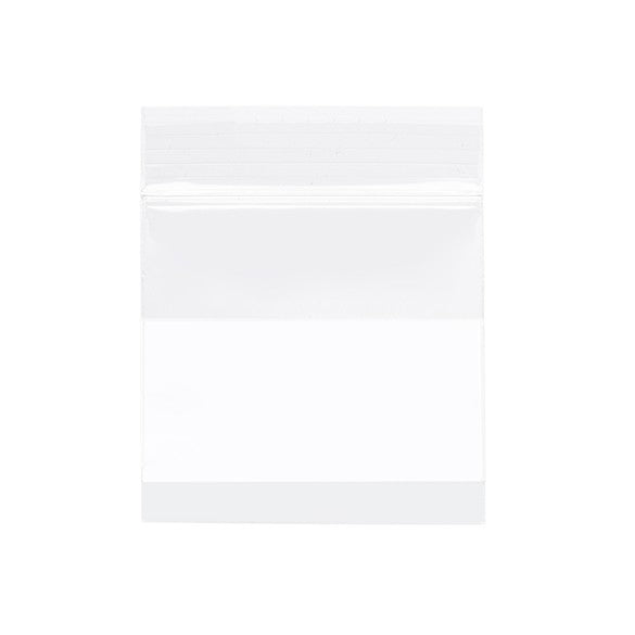 Druckverschlussbeutel mit Schriftfeld 5x5cm Transparent PP 50 Mikron (100 Stück) [ZWC22]