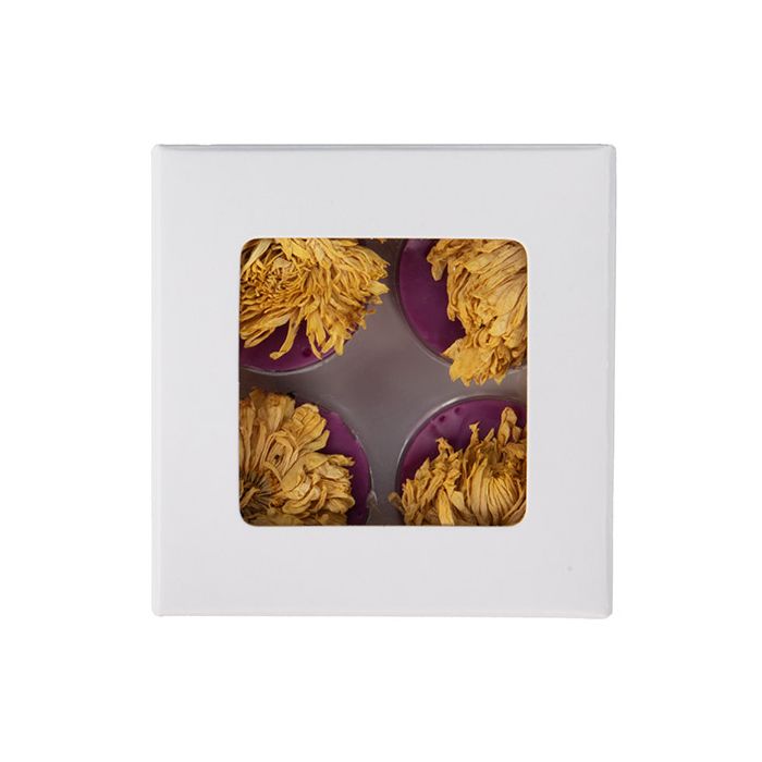 Schachteln weiß für handgemachte Süßigkeiten, Runde Einsatz 7x2.1x6.8 cm (25 Stück) [CNDYR276W]