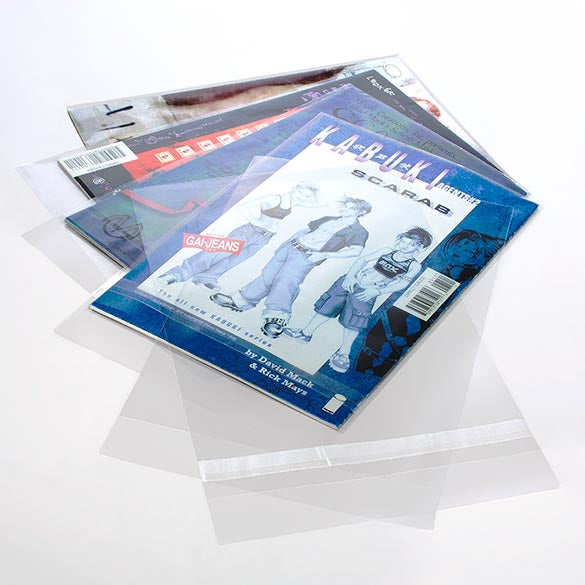 Schutzhüllen für Comics 17.6x26cm Transparent - Wiederverschließbar (100 Stück) [COMIC1NG]
