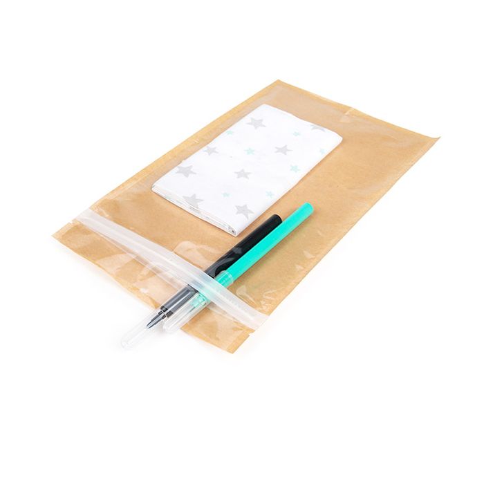 Druckverschlussbeutel Umweltfreundlich Kraft 15.2x23.5 cm (100 Stück) [HZBBE7KC]